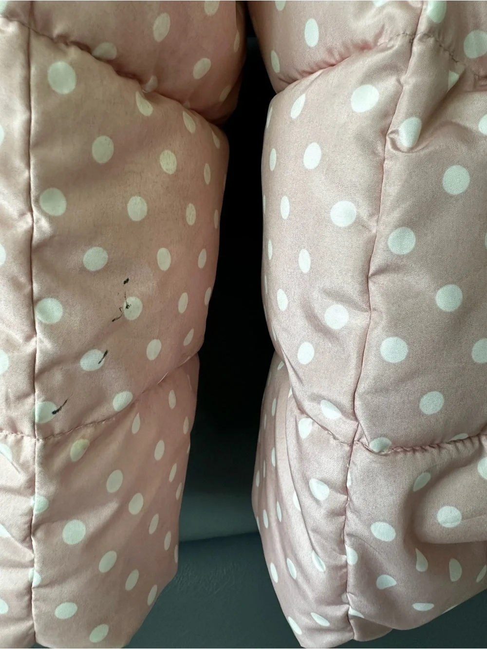 Gap Kids Girls Pink Polka Dot Puffer Jacket Hooded Small S